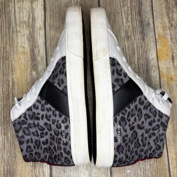Vintage Havana Daniella Grey Cheetah High Tops Womens Sz 10 - Picture 7 of 9